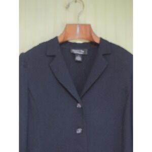 Chapter One Blazer Womens 12 Button Front 3/4 Sleeve Career Jacket Workwear